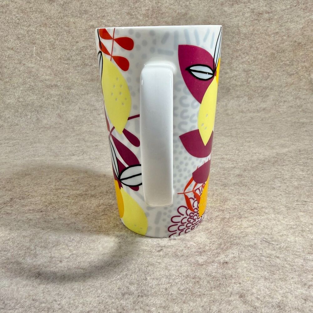 Starbucks tall mug floral lemons tropical 16 oz ceramic coffee cup 16oz 2015 - Picture 2 of 6
